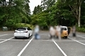 泉自然公園駐車場のカローラツーリングとハスラー