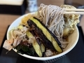 冷しなす舞茸天そば大を手繰る