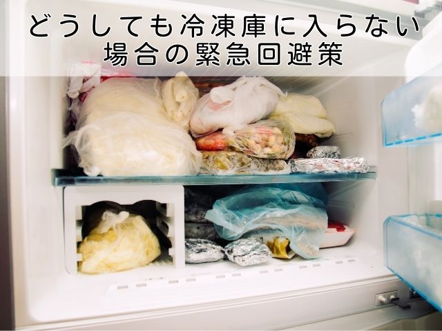 どうしても冷凍庫に入らない場合の緊急回避策