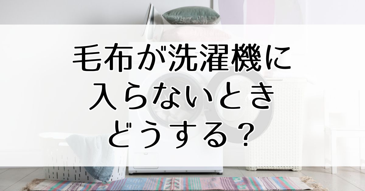 毛布が洗濯機に入らないときどうする？浴槽洗い・干し方・普段のケアまで