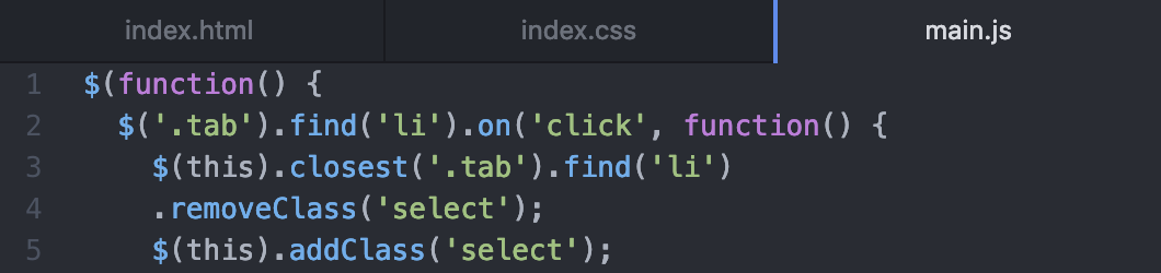 jQuery タブの切り替え removeClassとaddClass - 29歳から完全未経験でプログラマーを目指す育休中ママmamagineer