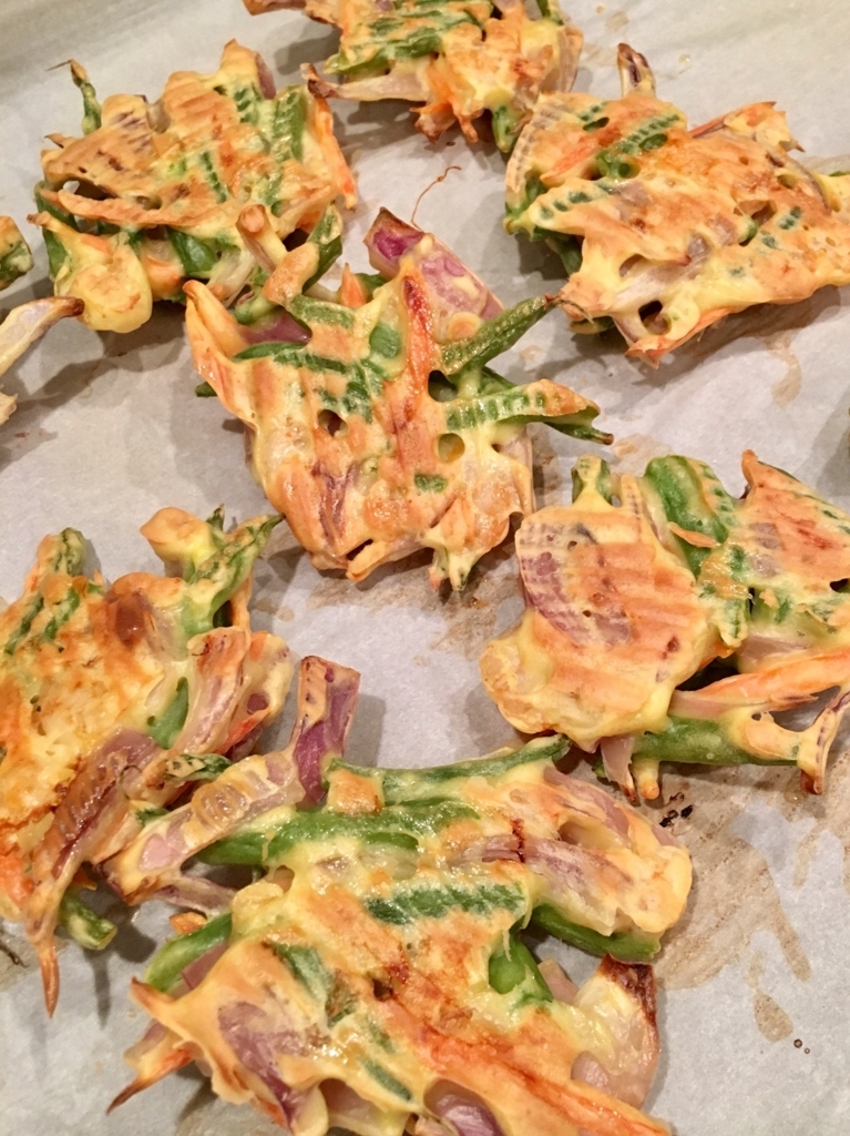 オーブンでかき揚げ oven baked vegetable Tempura 私の生きる道 （アメリカインディアナ州）