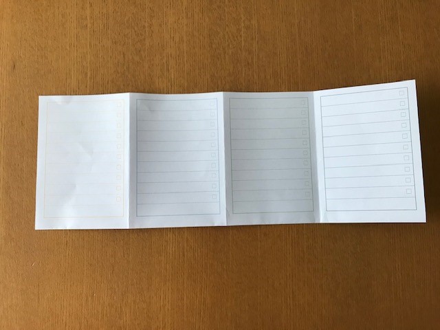 ToDoリスト手帳型の作り方1
