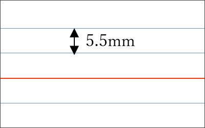 英習罫ノート8段(幅5.5mm)