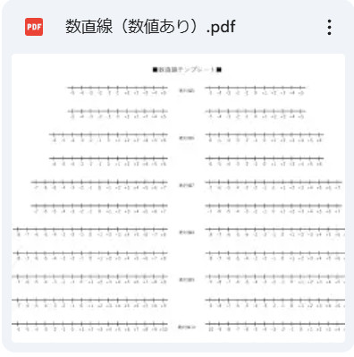数直線テンプレート