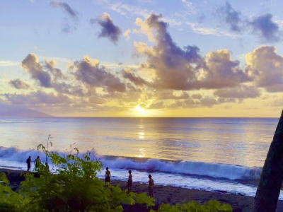 タヒチ,夕陽,サンセット,ボラボラ島