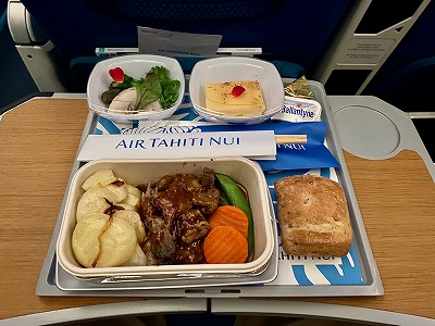タヒチ,旅行記,エアタヒチヌイ,機内食