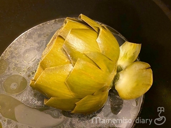 茹でた後の様子