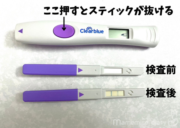 検査後のスティック