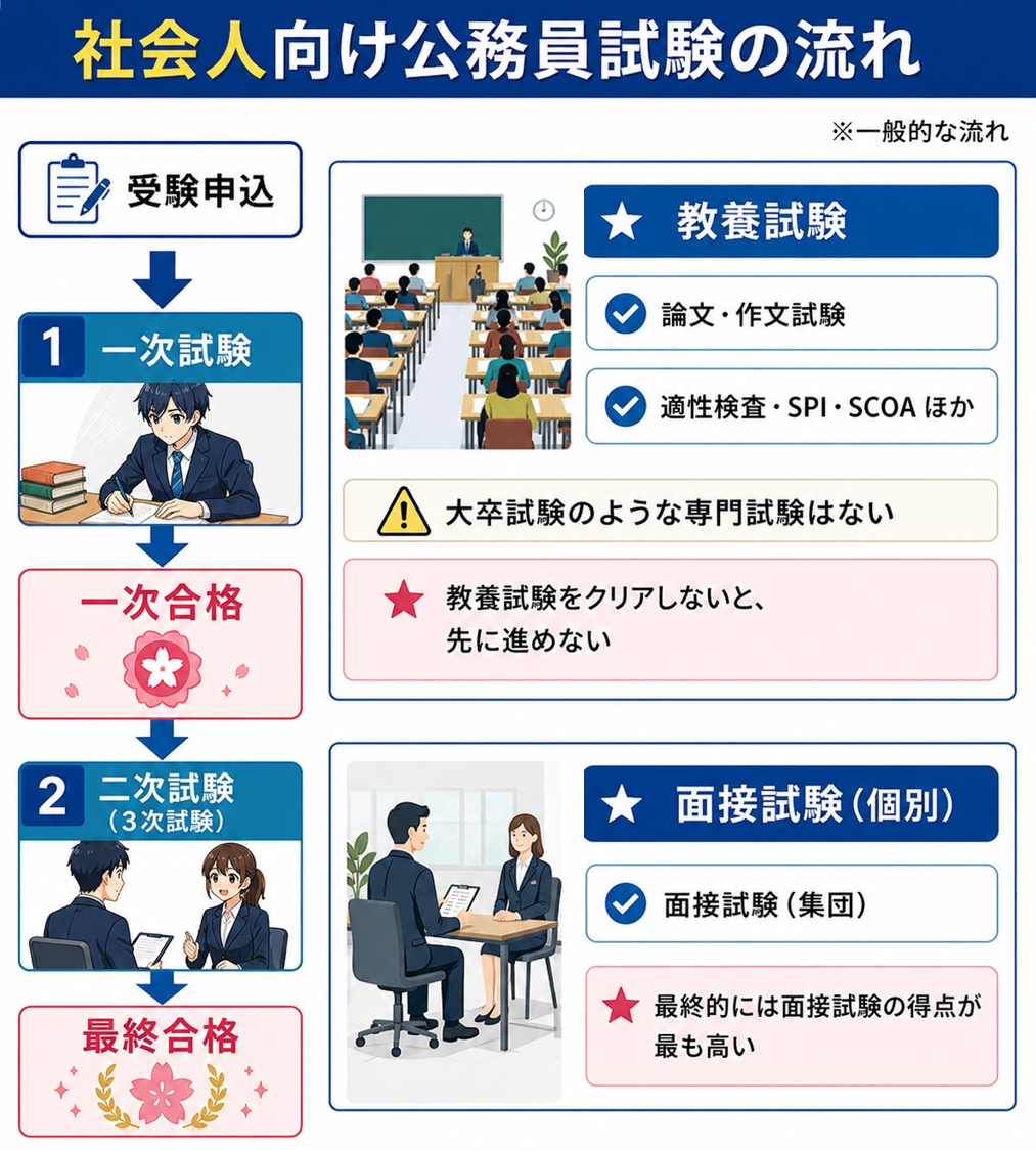 社会人向け公務員試験対策におすすめの問題集・参考書・通信講座