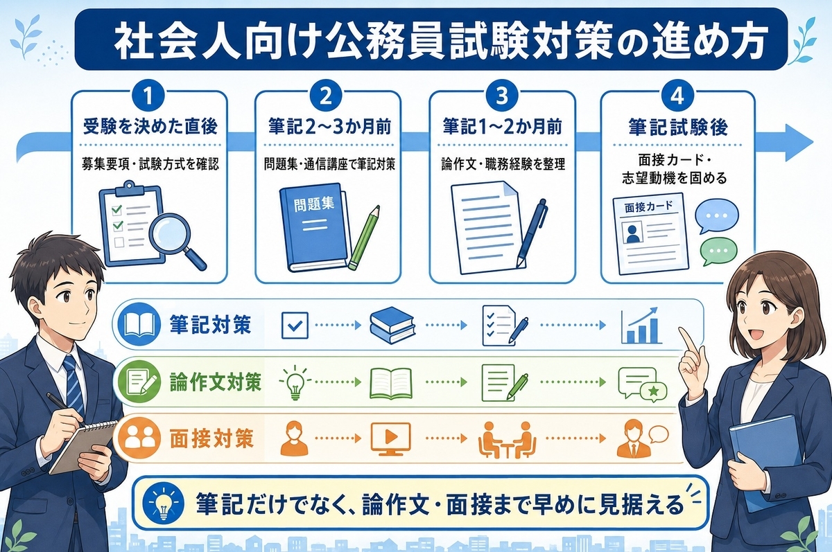 社会人向け公務員試験対策におすすめの問題集・参考書・通信講座｜独学