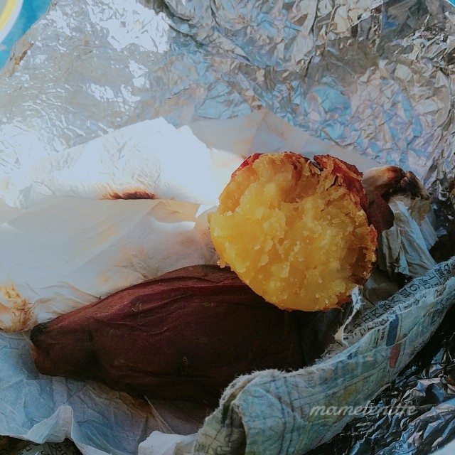 焼けたサツマイモの断面