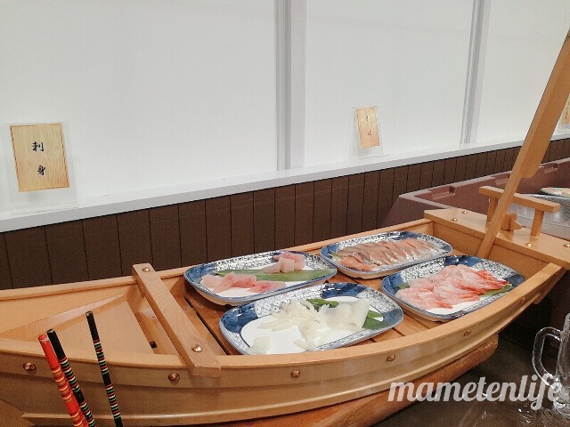 新潟ふるさと村番屋亭バイキングの刺身