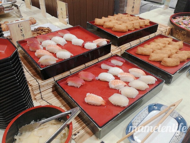 新潟ふるさと村番屋亭ランチバイキングのお寿司