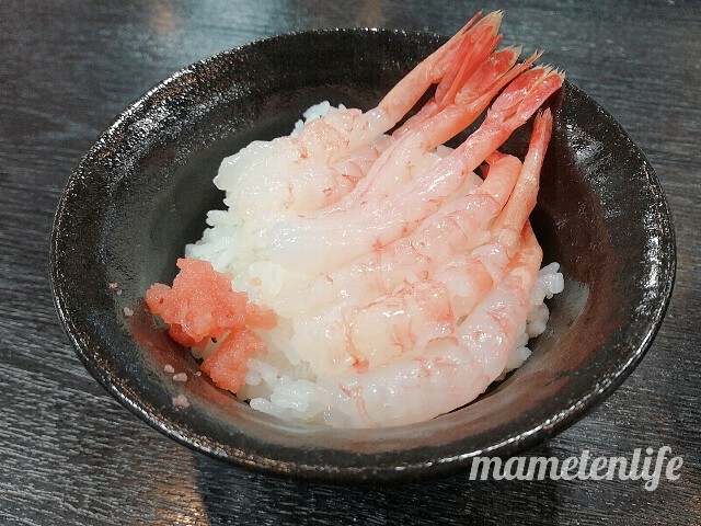 新潟ふるさと村番屋亭ランチバイキングで作った甘エビ丼