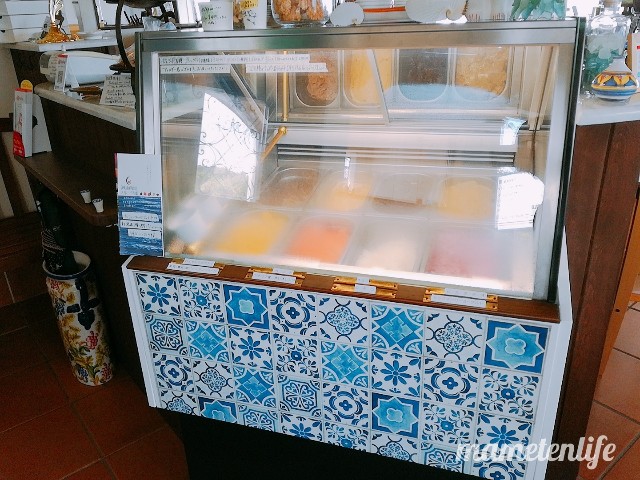 ラ・ポルタブルー(Pizzeria eBar LA PORTA BLU)のジェラートのショーケース