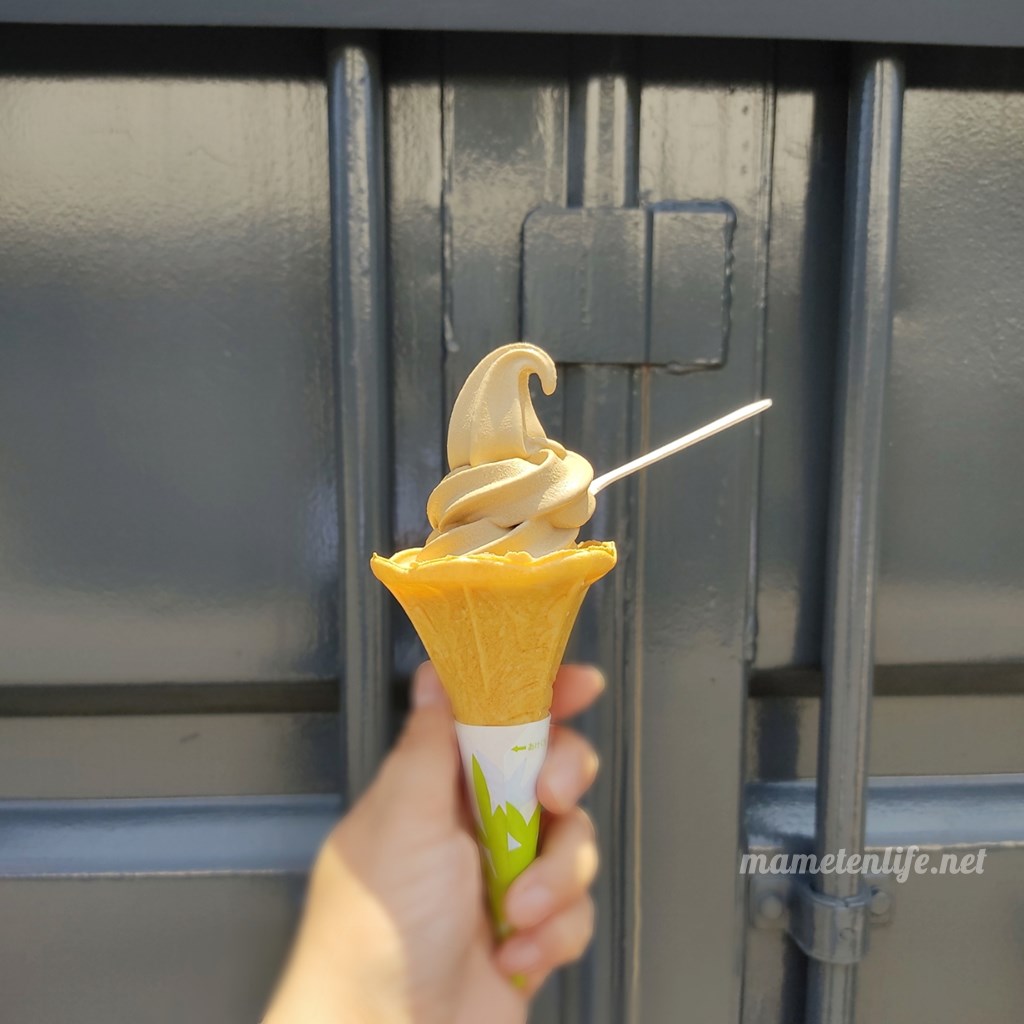 ピアbandai新潟珈琲問屋で購入した良寛コーヒーソフトクリーム