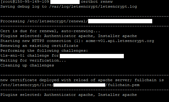 certbot renew