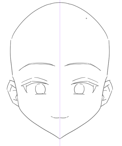 顔を描いてく