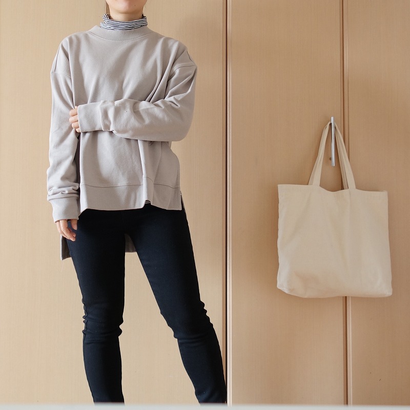 ＜着画レビュー＞骨格ナチュラル×Pierrotブラックスキニーデニム　あったか冬のカジュアルコーデ　
