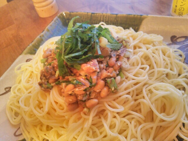 納豆パスタ画像