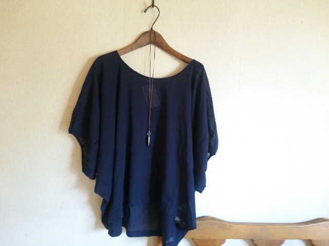 無印良品 五分袖ブラウス画像