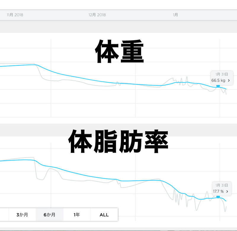 パレオダイエット体重体脂肪率BMI推移