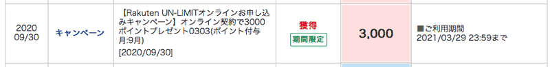 実際にオンライン申し込み3,000ポイント還元頂きました