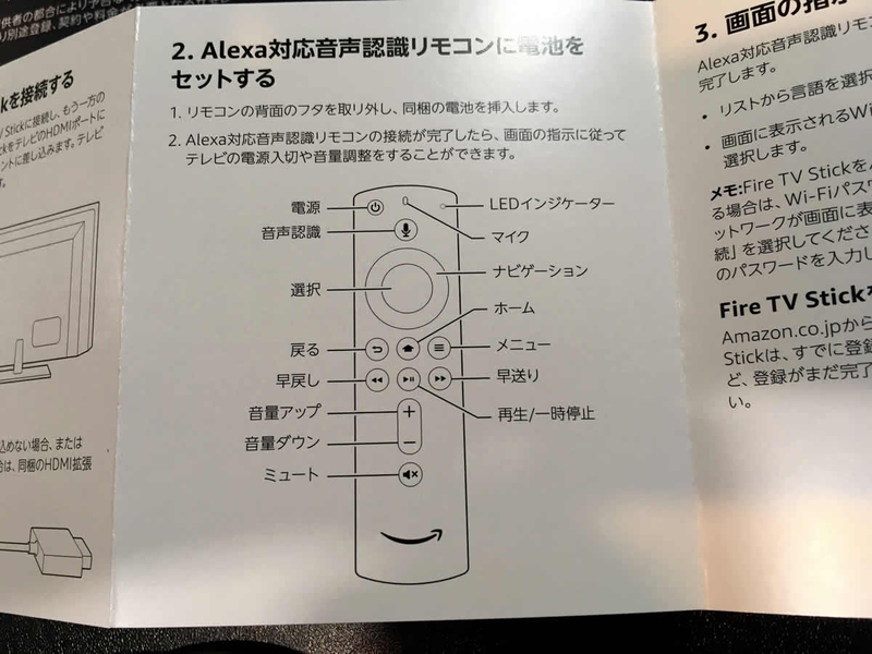 Fire TV Stick説明書