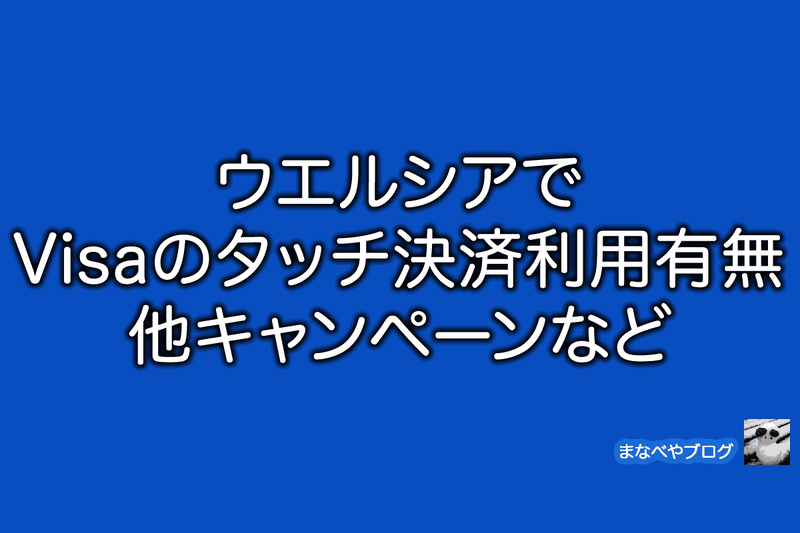 ウエルシア　NFC VISA