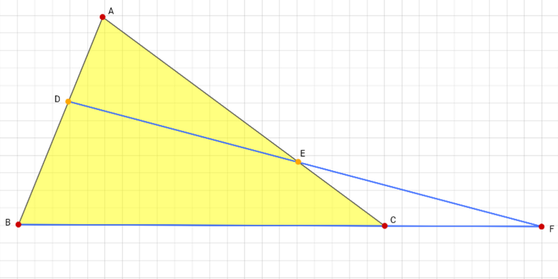 メネラウスの定理の基本構造