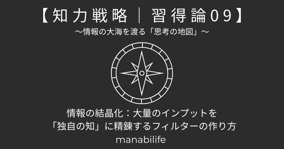 知力戦略|習得論09:情報の結晶化