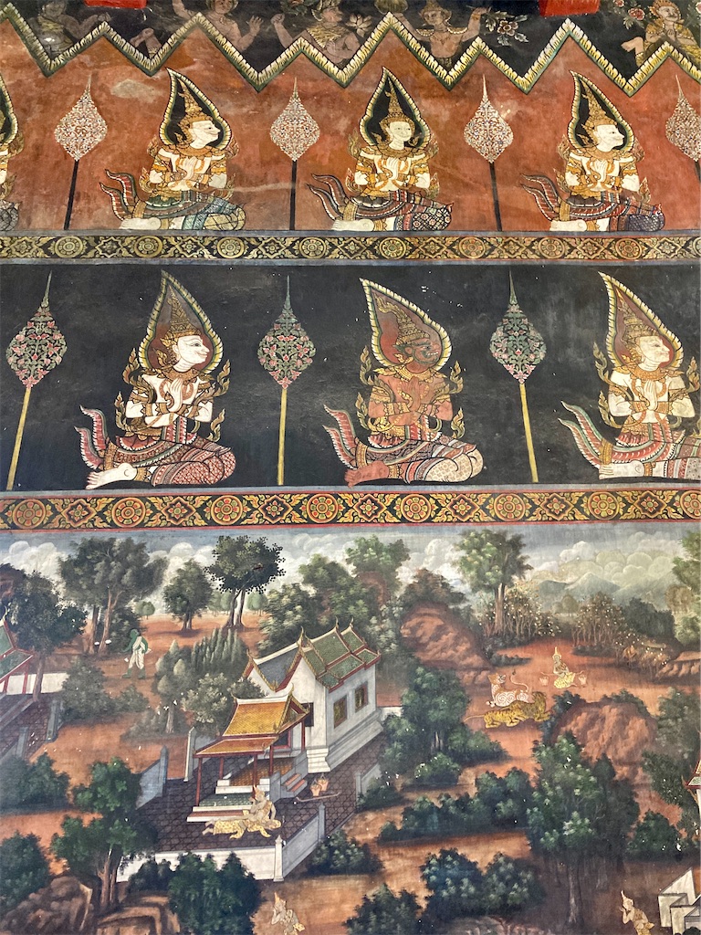 タイ アユタヤ時代（18世紀頃）の古い絵画 タイ アユタヤ時代（18世紀頃）の古い絵画