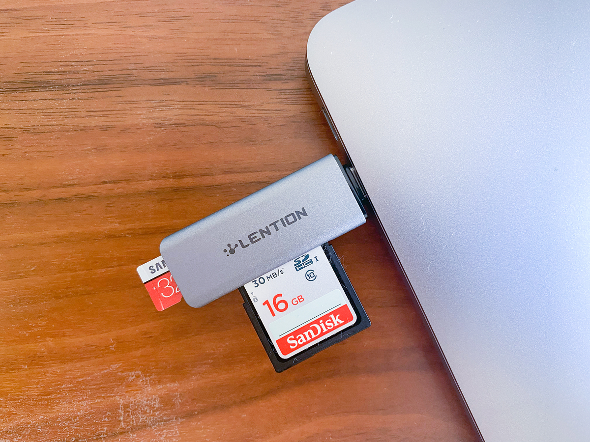 LENTIONのSDカードリーダーをレビュー！USB-Cでコンパクトサイズだから 