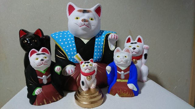 土人形　郷土玩具　伏見人形　座り猫 伏見人形 座り猫（特大） – 京都の伝統工芸品の通販サイトは