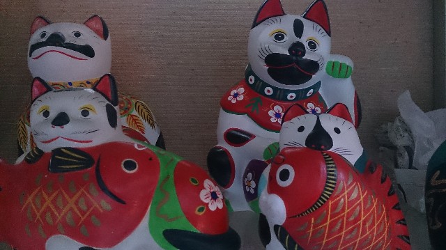 招き猫7【岩手】花巻人形/平賀工芸社 - 郷土玩具/招き猫十八番