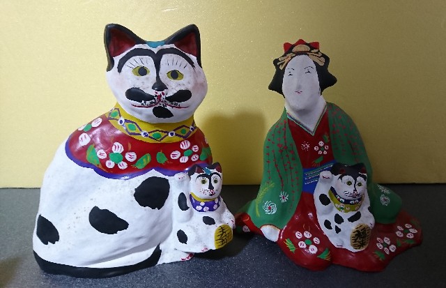 招き猫9【岩手】附馬牛土人形/佐々孝工房 - 郷土玩具/招き猫十八番