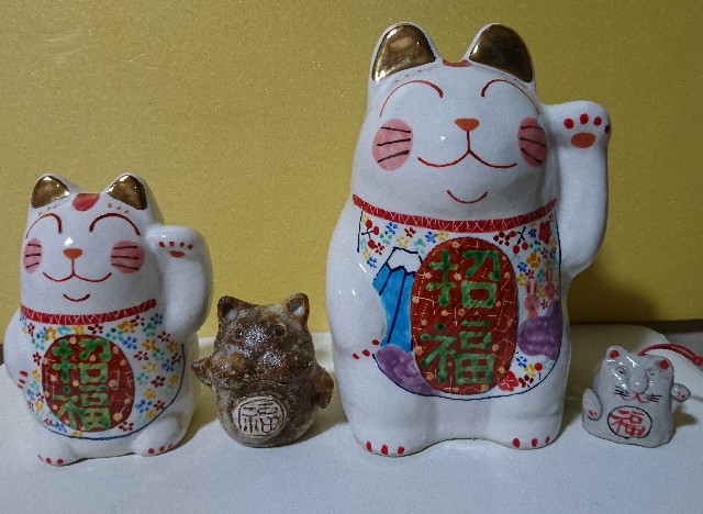 値下げ 外山亜基雄先生 招き猫 陶器製置物 外山亜基雄】さんの器の入荷案内 猫のカップやお皿が入荷しま