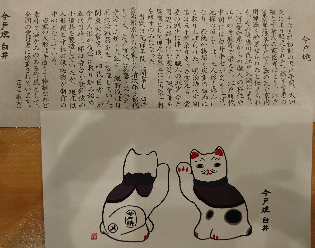 招き猫24【東京】今戸焼/白井 - 郷土玩具/招き猫十八番
