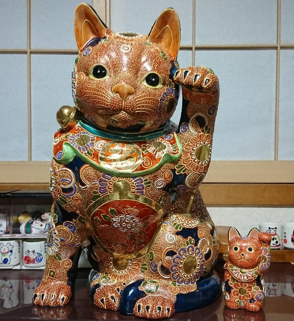 REALHEAD 招きウナギ猫 茶色いブラウン しぇふ染め REALHEAD 招きウナギ猫 茶色いブラウン しぇふ染め