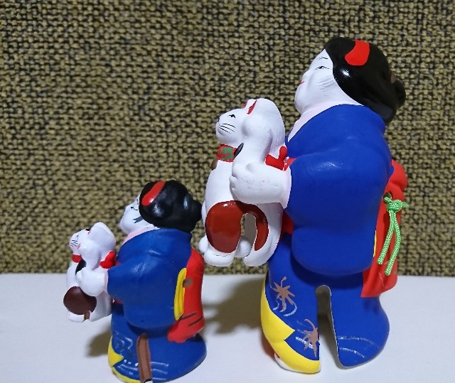 招き猫84【愛知】名古屋土人形 - 郷土玩具/招き猫十八番