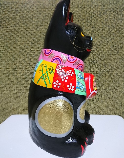 招き猫92【岐阜】市原土人形 - 郷土玩具/招き猫十八番