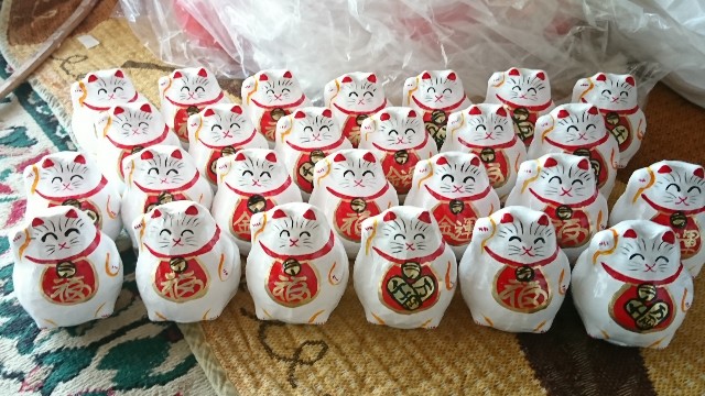 招き猫103【東京】多摩張子/山崎家 - 郷土玩具/招き猫十八番