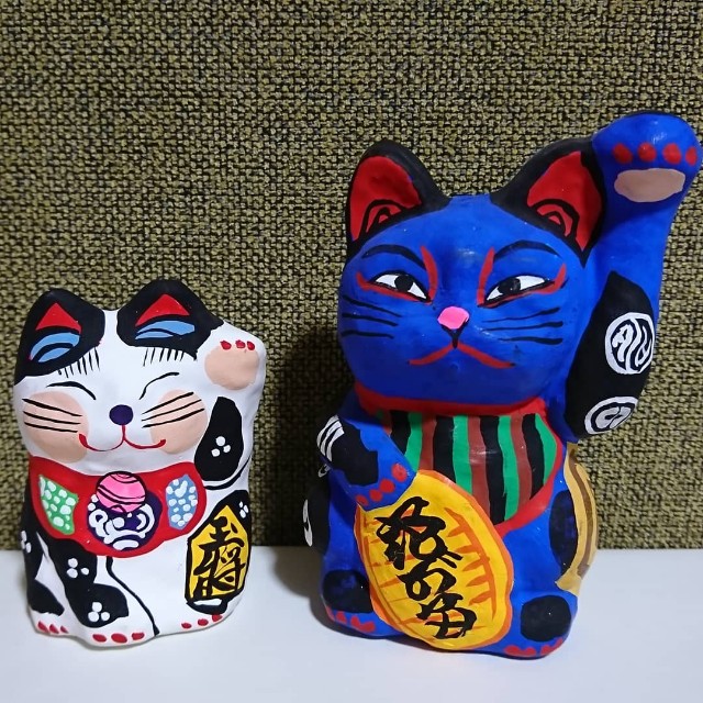 春日部張り子　招き猫 春日部張り子 招き猫 春日部張子人形 張子の招き猫 3号