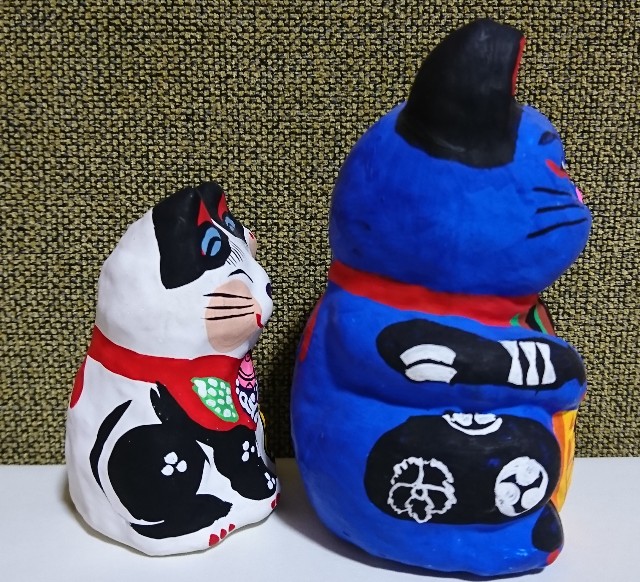 招き猫100の3【埼玉】春日部張子/玩古庵 - 郷土玩具/招き猫十八番