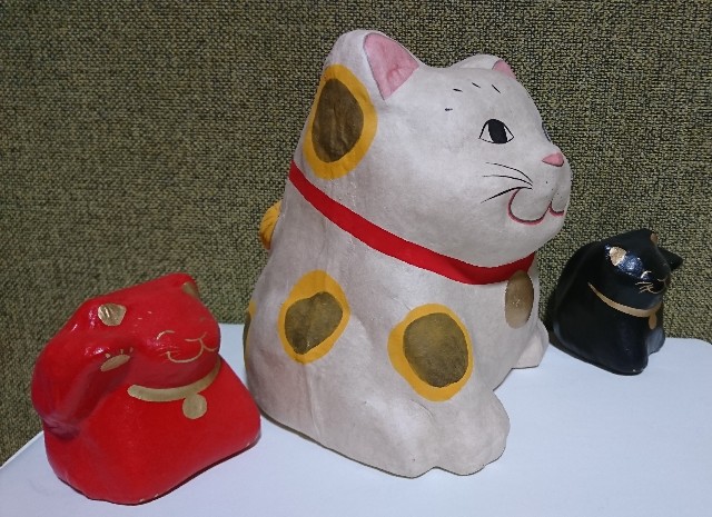 招き猫118の2【山形】上山張子 /蔵六面工房 - 郷土玩具/招き猫十八番