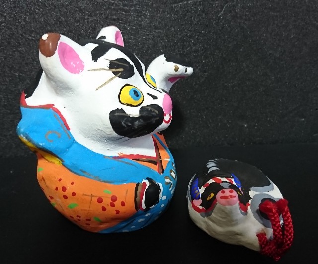 招き猫96の3【高知】香泉人形 - 郷土玩具/招き猫十八番