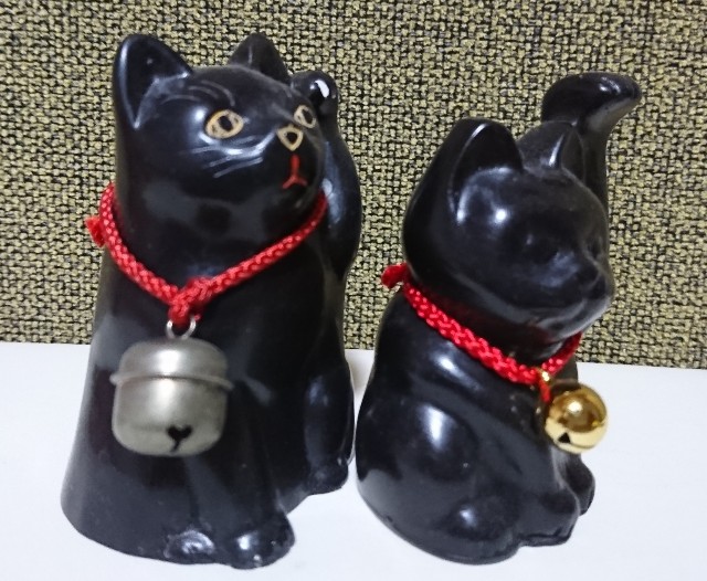 招き猫142【和歌山】那智黒招き猫 - 郷土玩具/招き猫十八番
