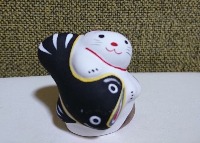 AKa6027◇隼◇小さな招き猫 旧家蔵出骨董初だし おどろおどろしい