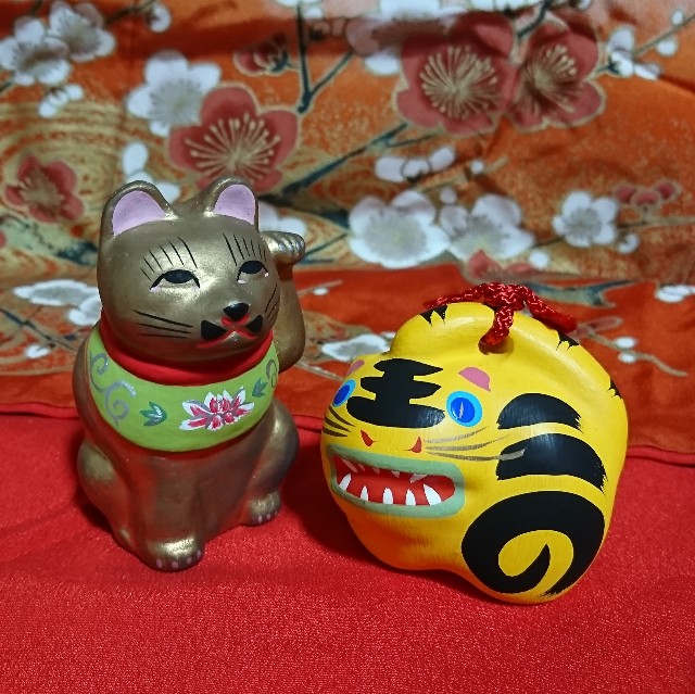 招き猫128の2【秋田】中山人形 - 郷土玩具/招き猫十八番